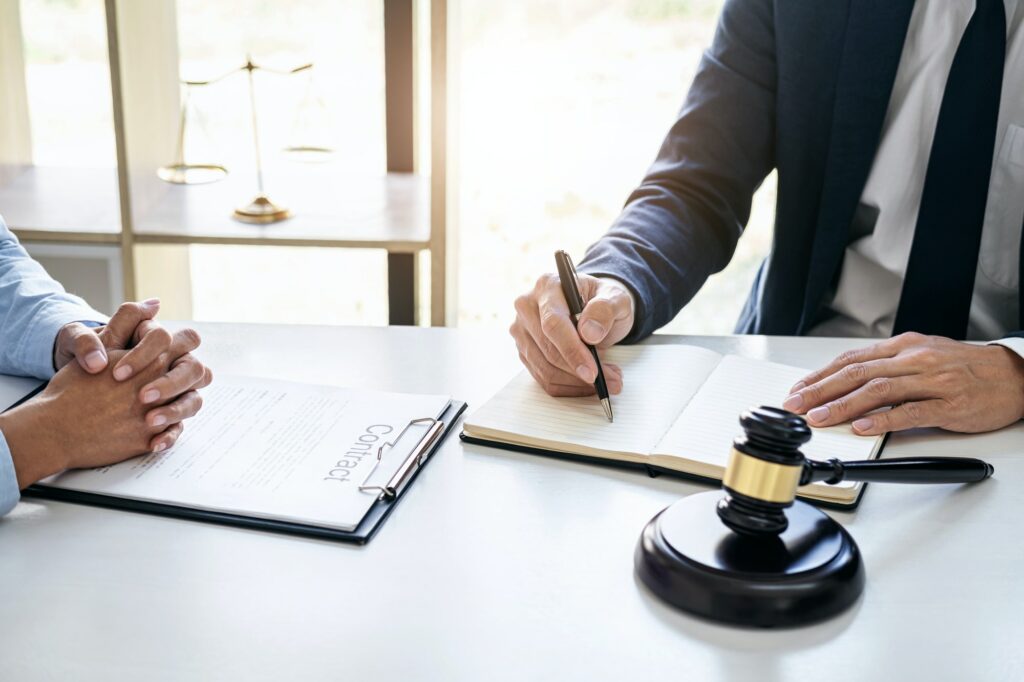 Consultation and conference of professional businesswoman and Ma